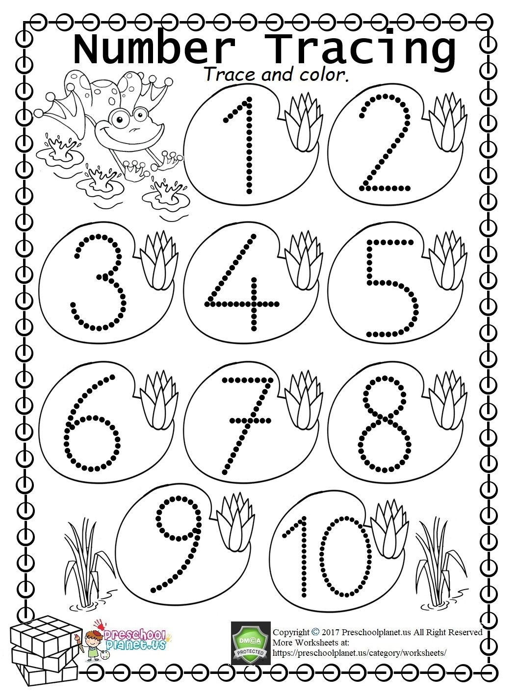 25 Tracing And Coloring Worksheets For Kindergarten Free