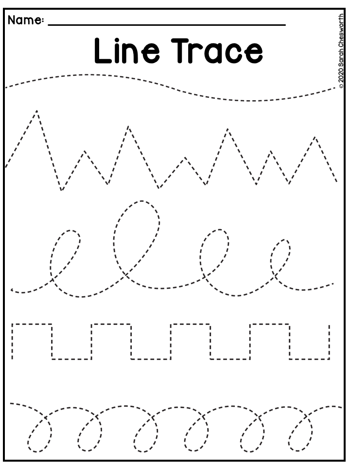 25 Tracing And Coloring Worksheets For Kindergarten Free