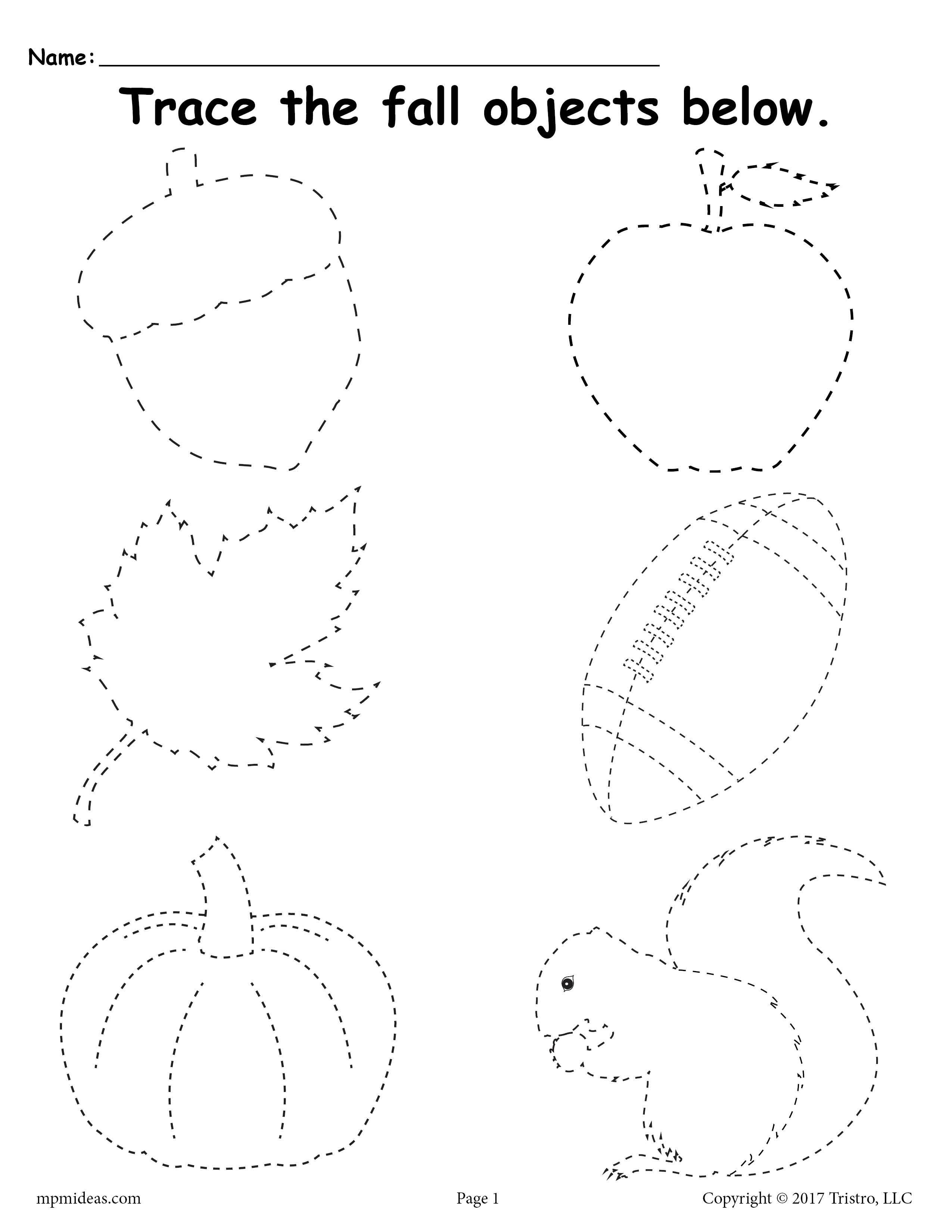 25 Tracing And Coloring Worksheets For Kindergarten Free