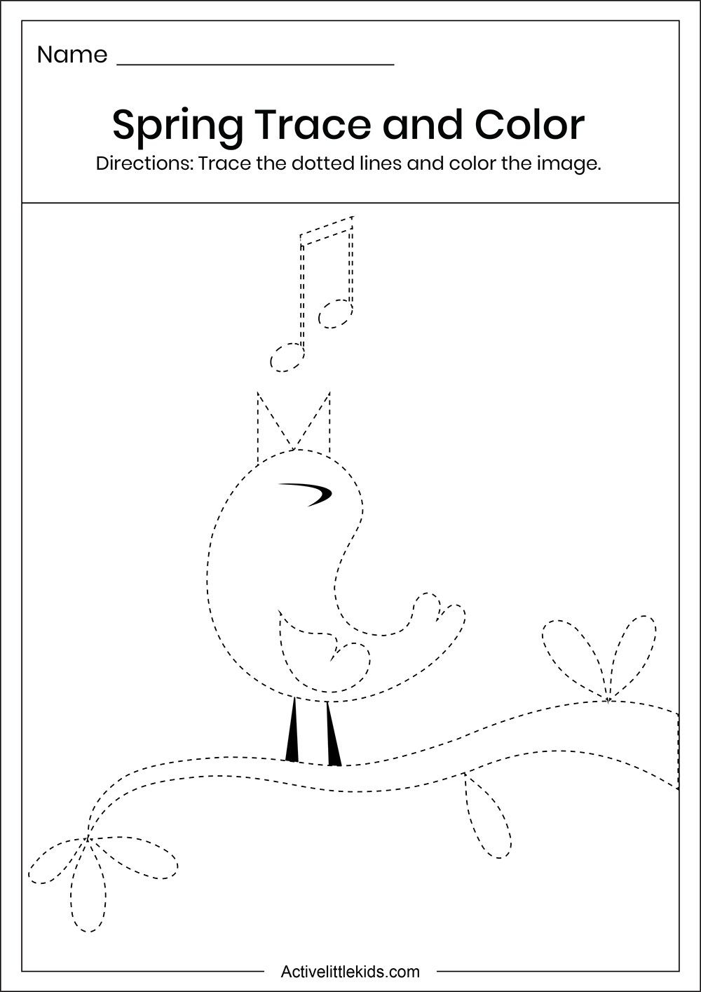 25 Tracing And Coloring Worksheets For Kindergarten Pdf