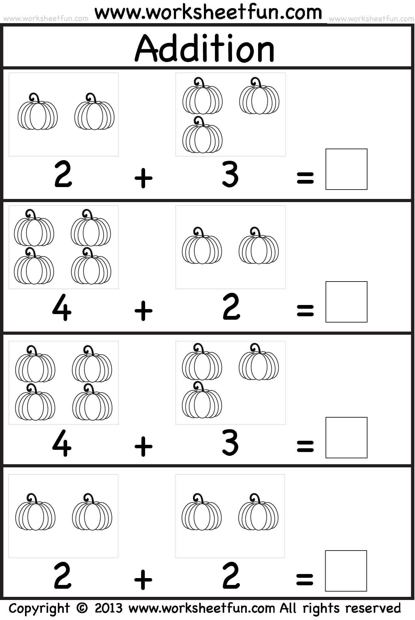 21 Addition Worksheets Kindergarten Up To 20