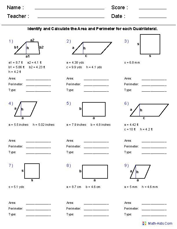 21 Area Perimeter Worksheets Grade 4