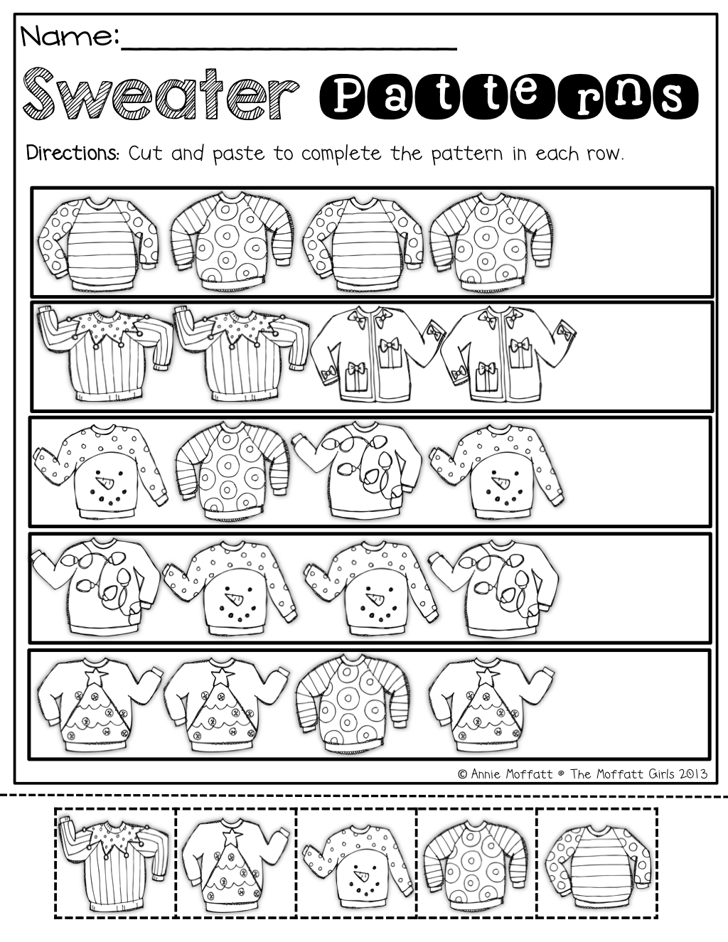 21 Cut And Paste Worksheets Clothes