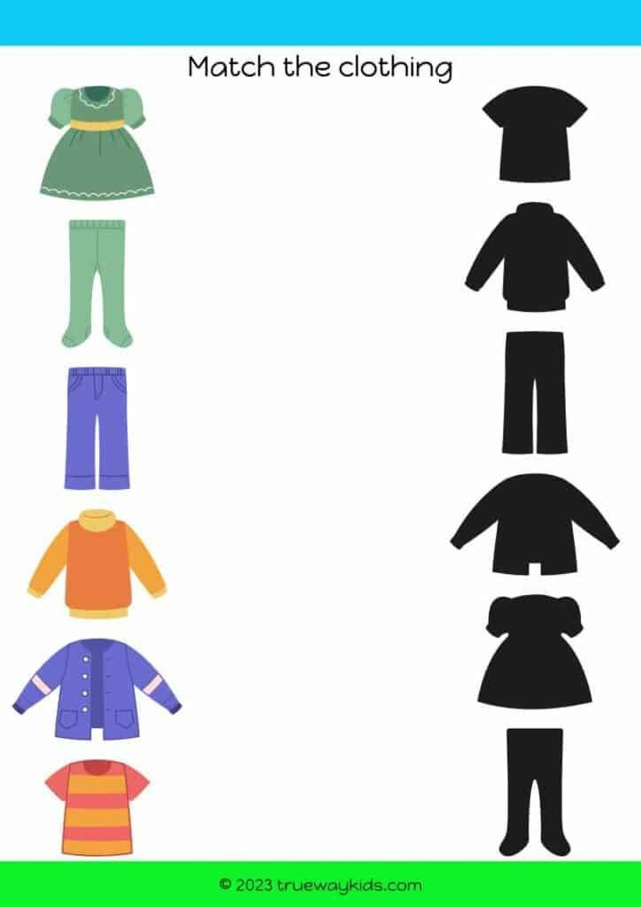 21 Cut And Paste Worksheets Clothes