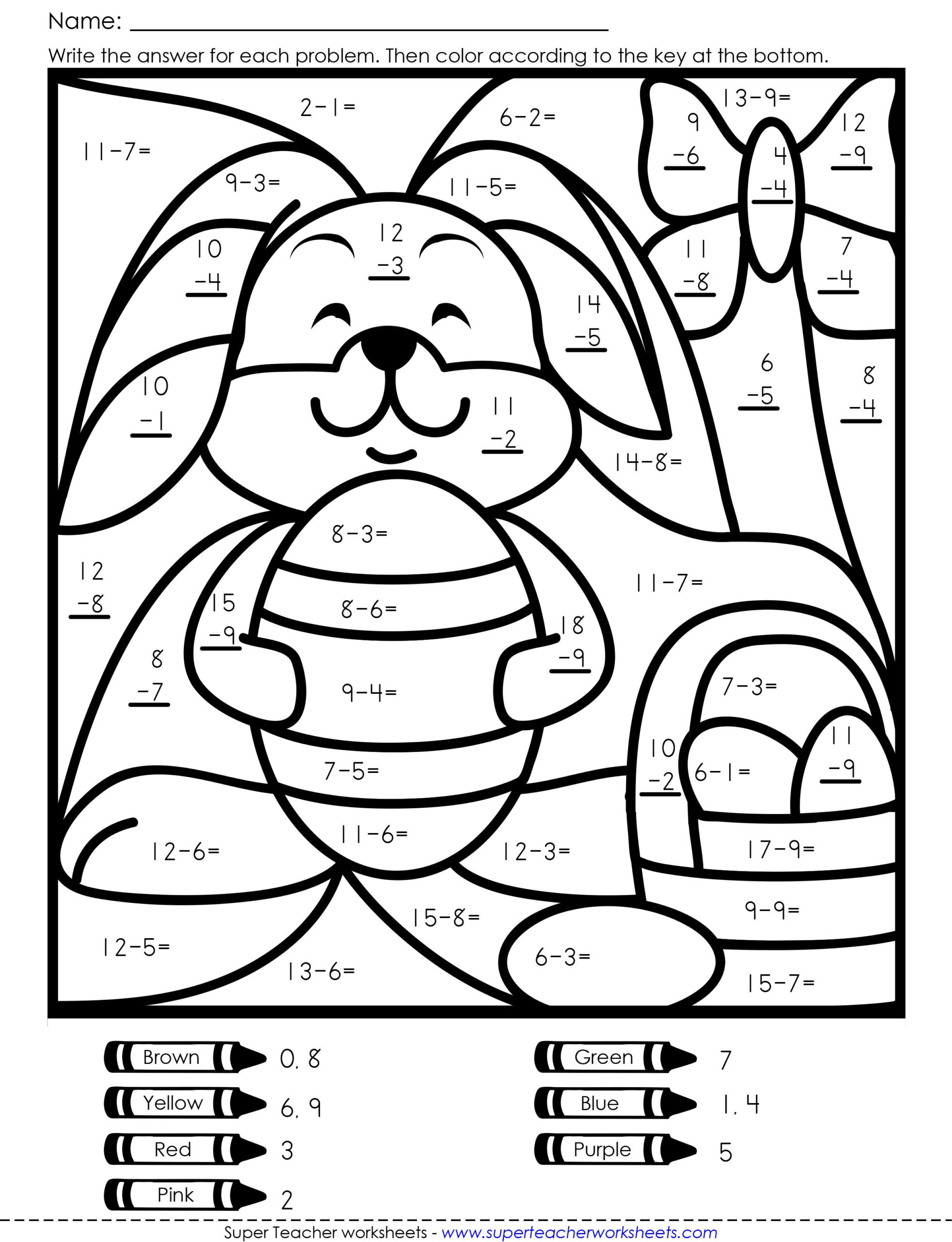 21 Easter Addition Worksheets Kindergarten