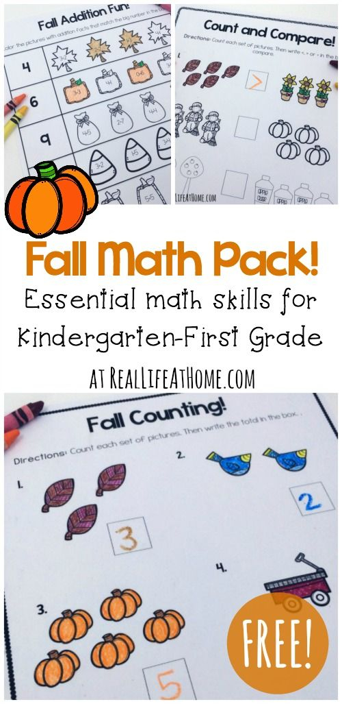 21 Fall Math Worksheets Kindergarten