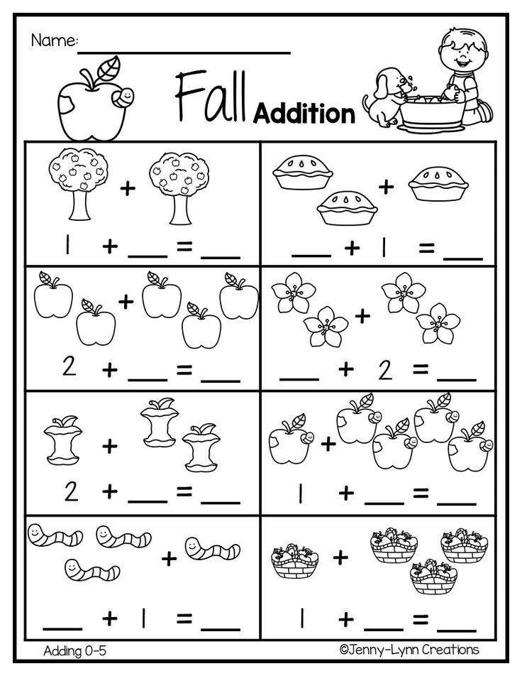 21 Fall Math Worksheets Kindergarten