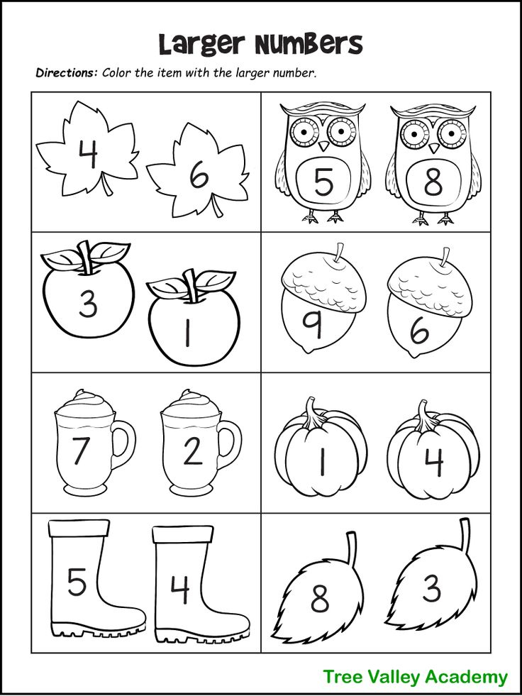 21 Fall Math Worksheets Kindergarten