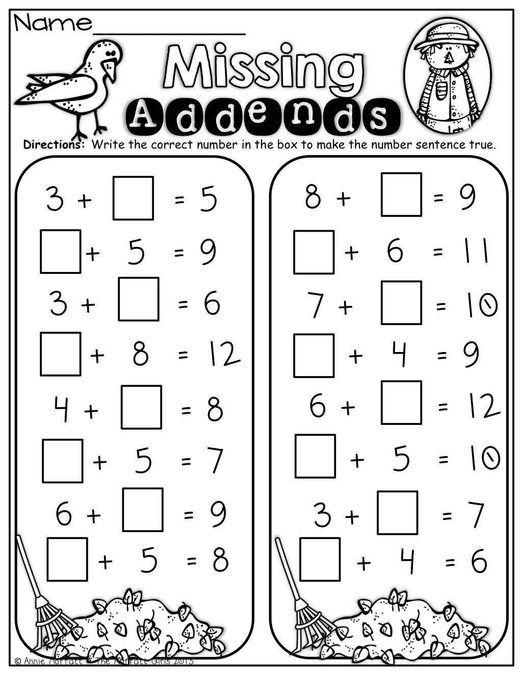 21 Fall Math Worksheets Kindergarten