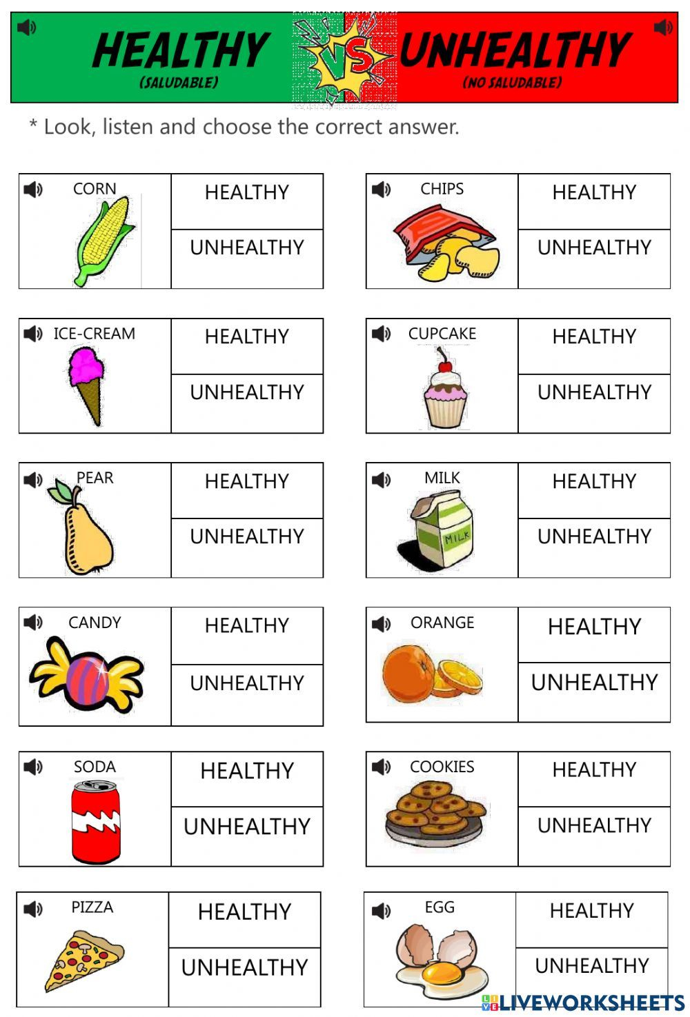 21 Food Vocabulary Worksheets For Kindergarten