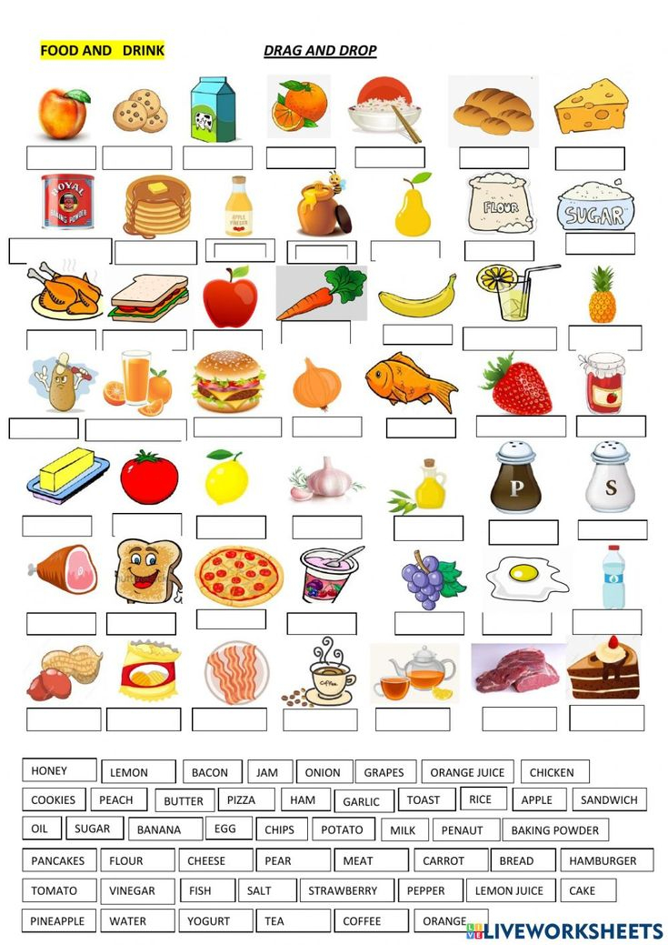 21 Food Vocabulary Worksheets For Kindergarten