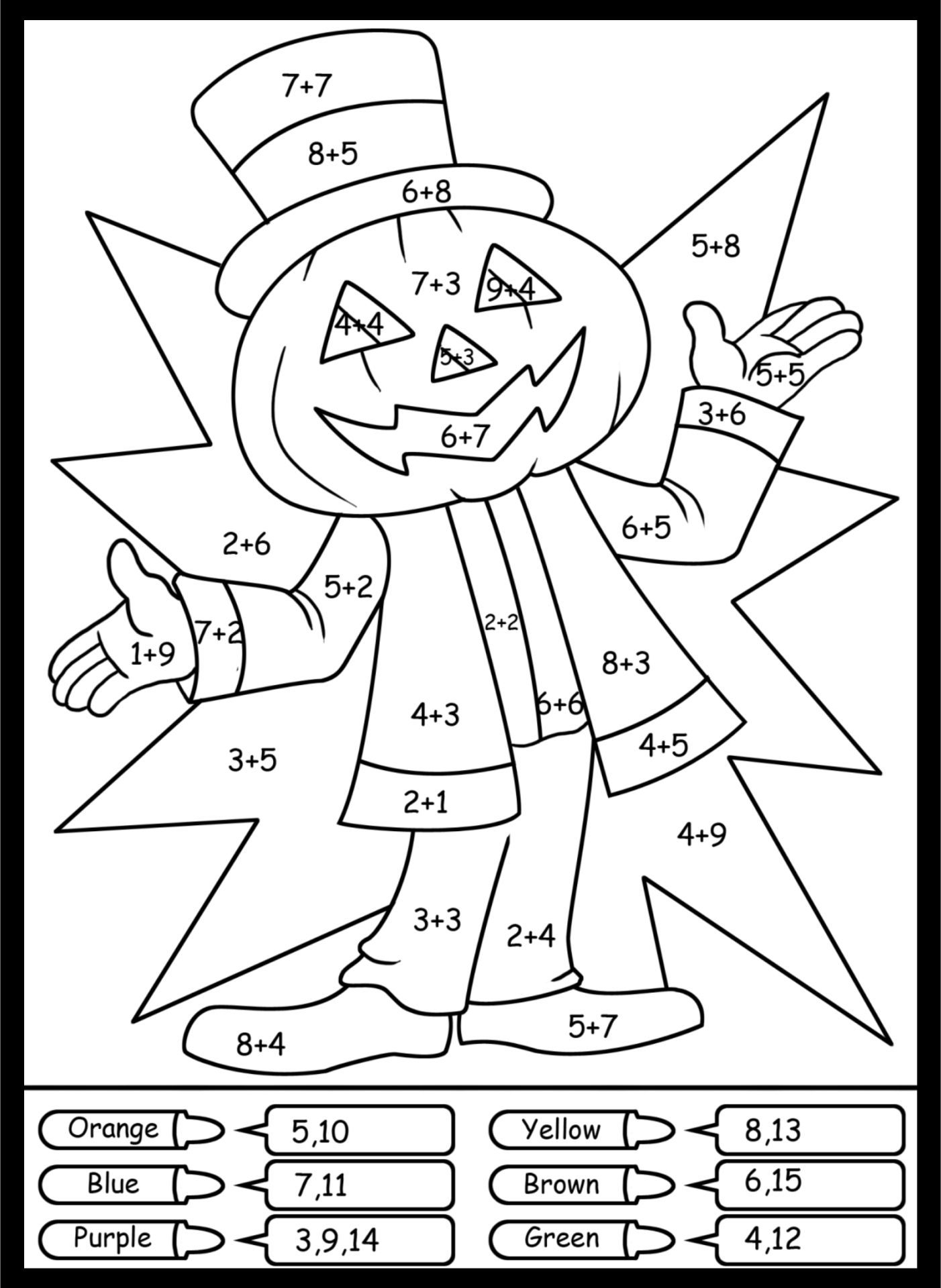 21 Kindergarten Math Worksheets Halloween