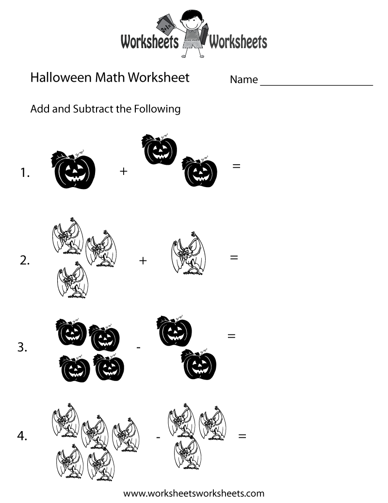 21 Kindergarten Math Worksheets Halloween