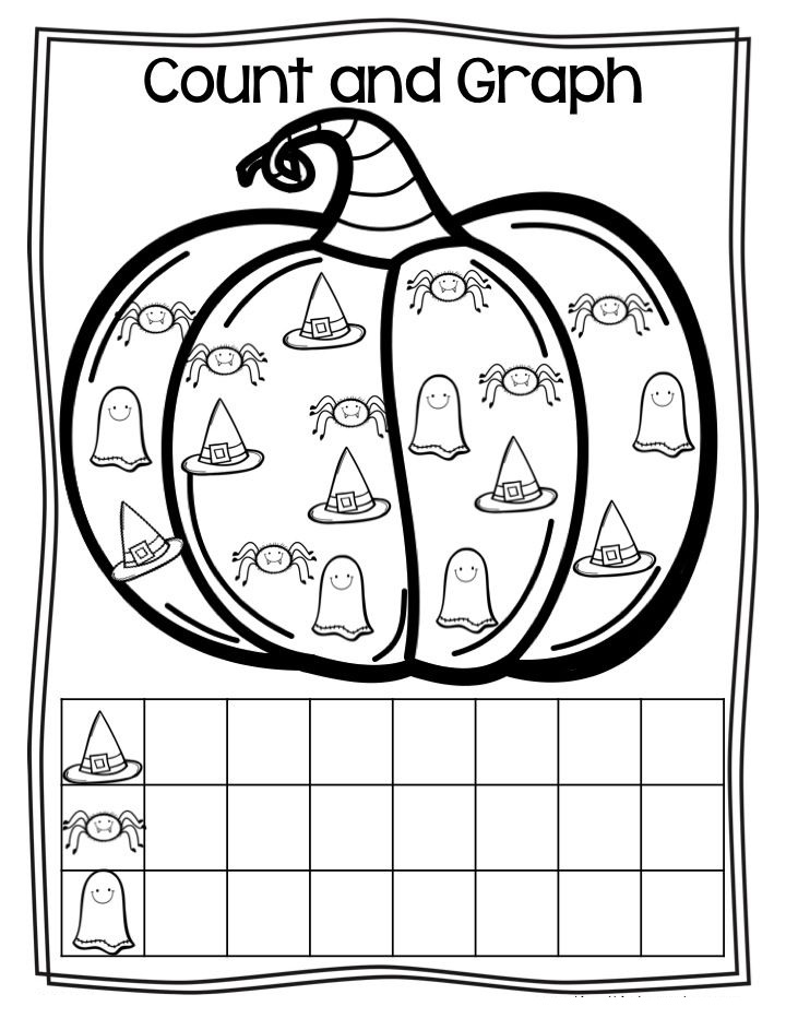 21 Kindergarten Math Worksheets Halloween