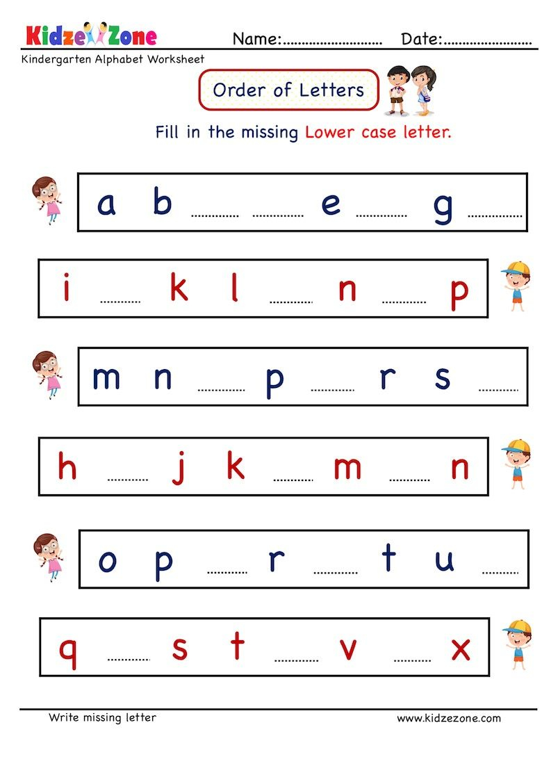 21 Kindergarten Worksheets English Alphabet Letters