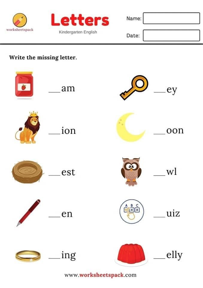 21 Root Letters Worksheets Kindergarten