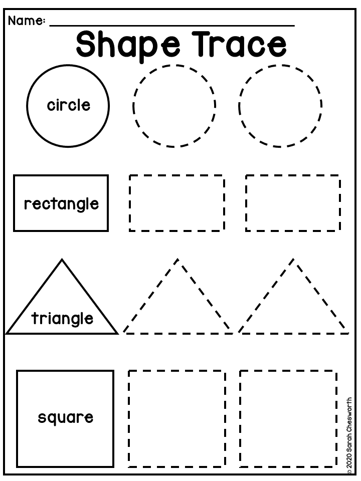 21 Tracing And Coloring Worksheets For Kindergarten