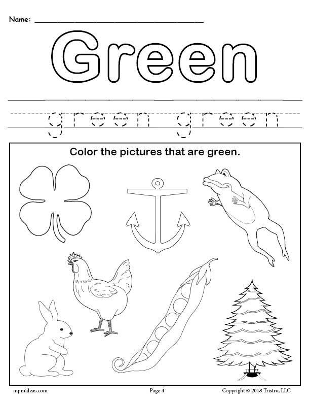 21 Tracing And Coloring Worksheets For Kindergarten