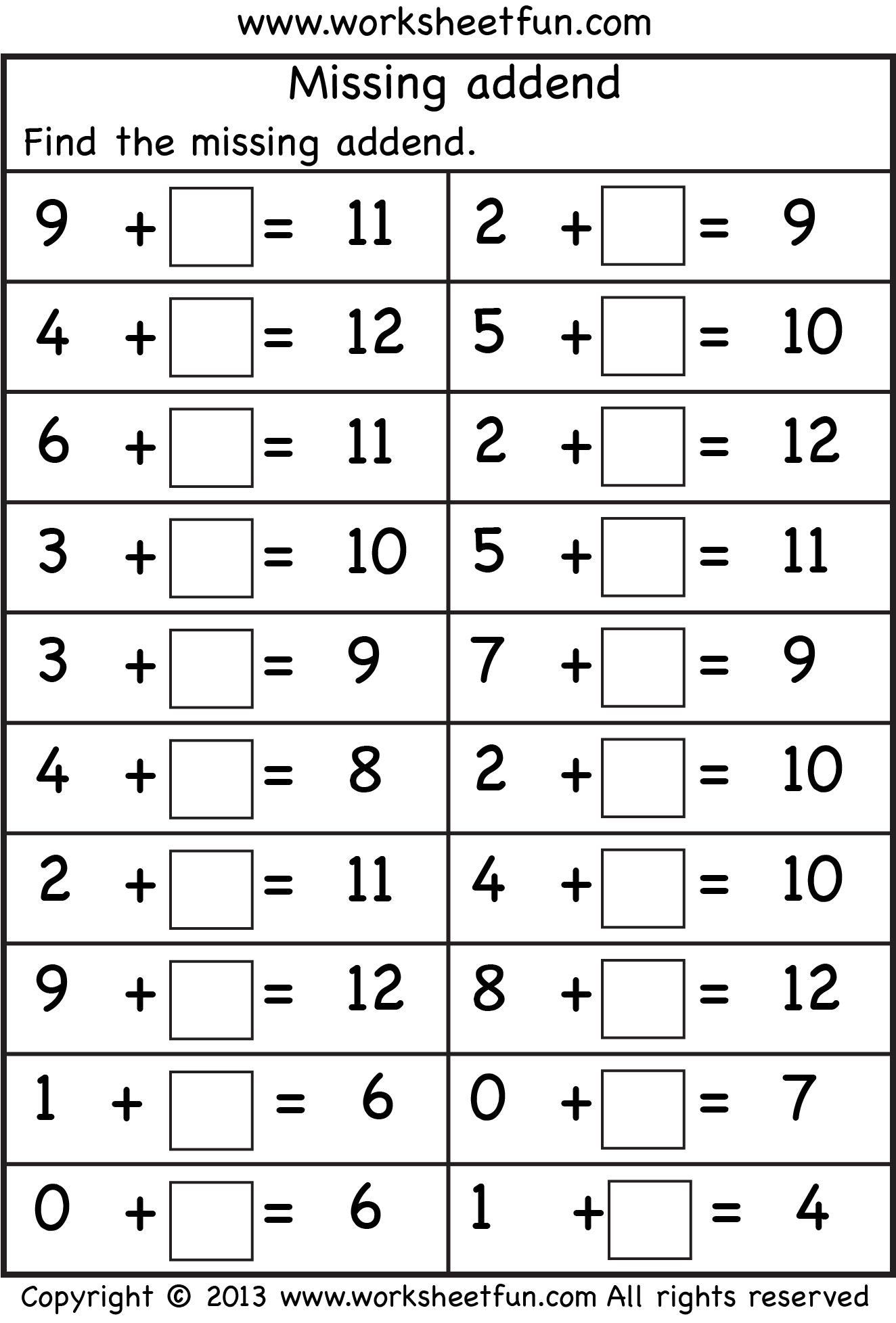 30 1St Grade Math Worksheets