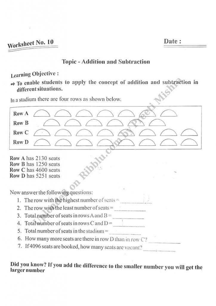 30 3Rd Class Maths Worksheet