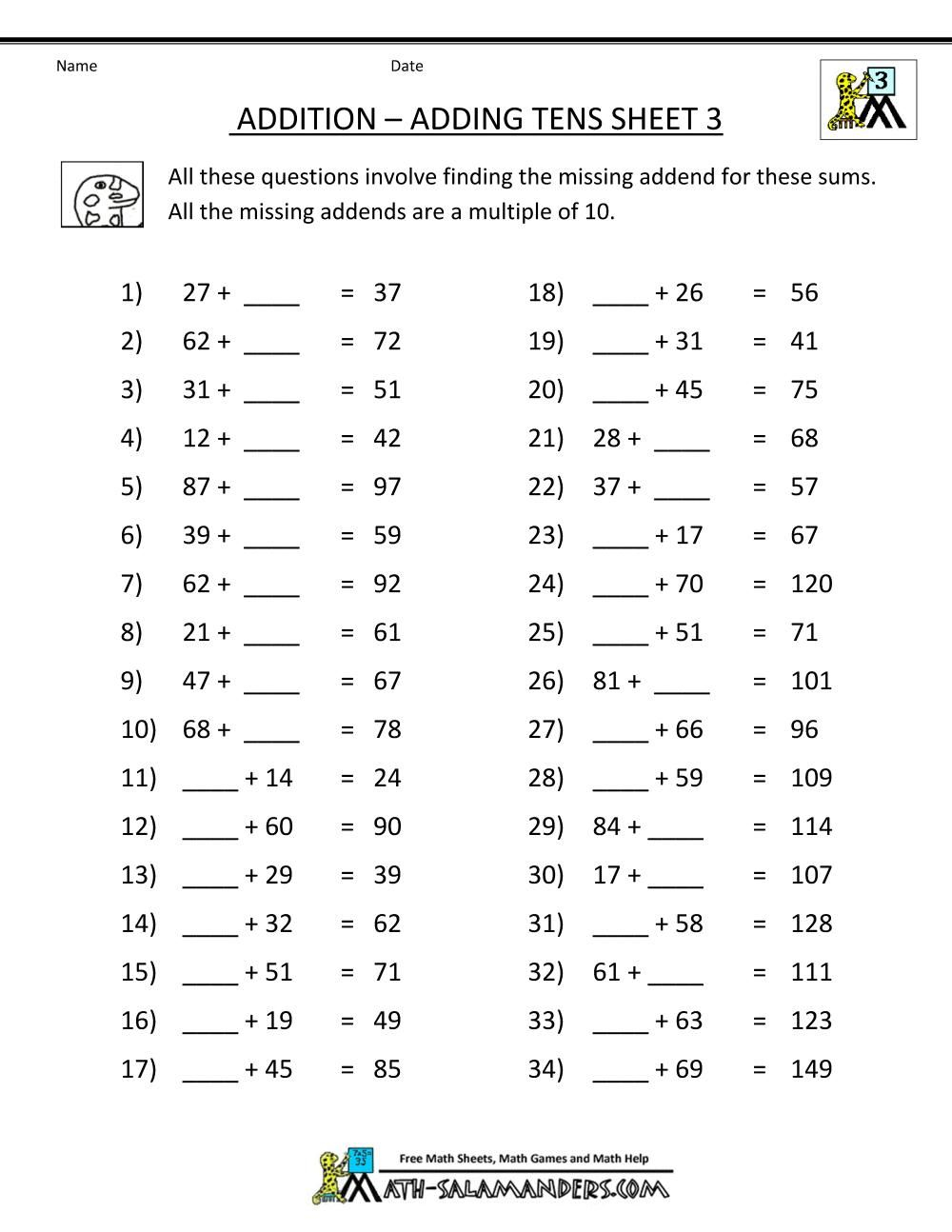 30 3Rd Class Maths Worksheet