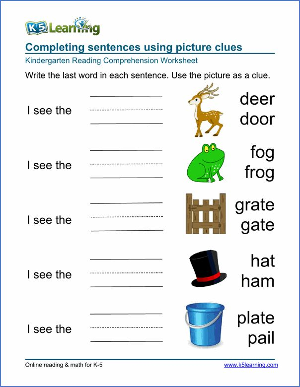 30 English Worksheets For Kindergarten