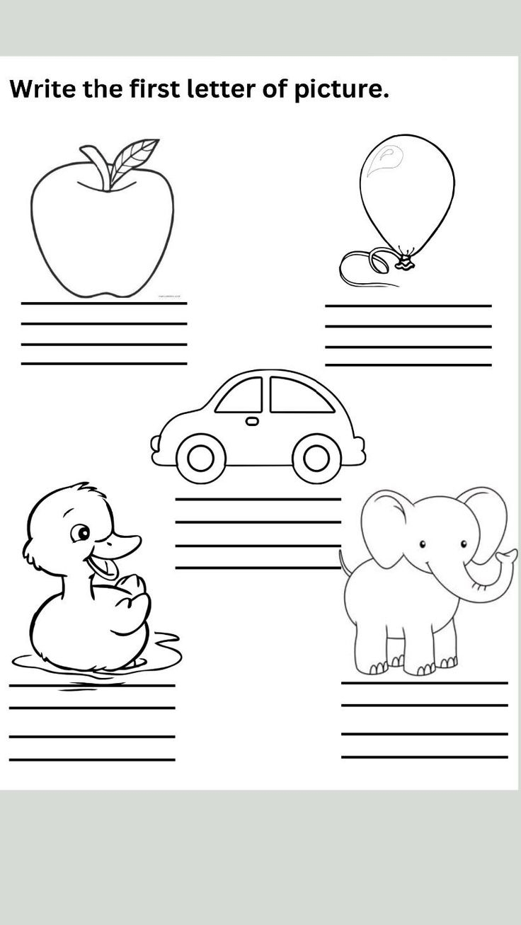 30 English Worksheets For Kindergarten