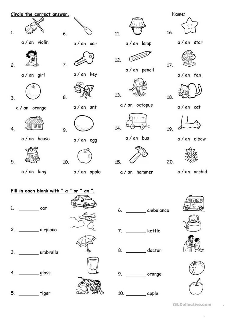 30 English Worksheets For Kindergarten