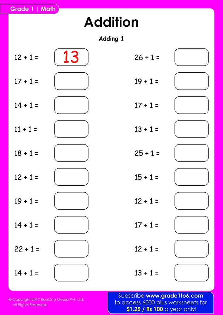 30 Maths Worksheet For Class 1