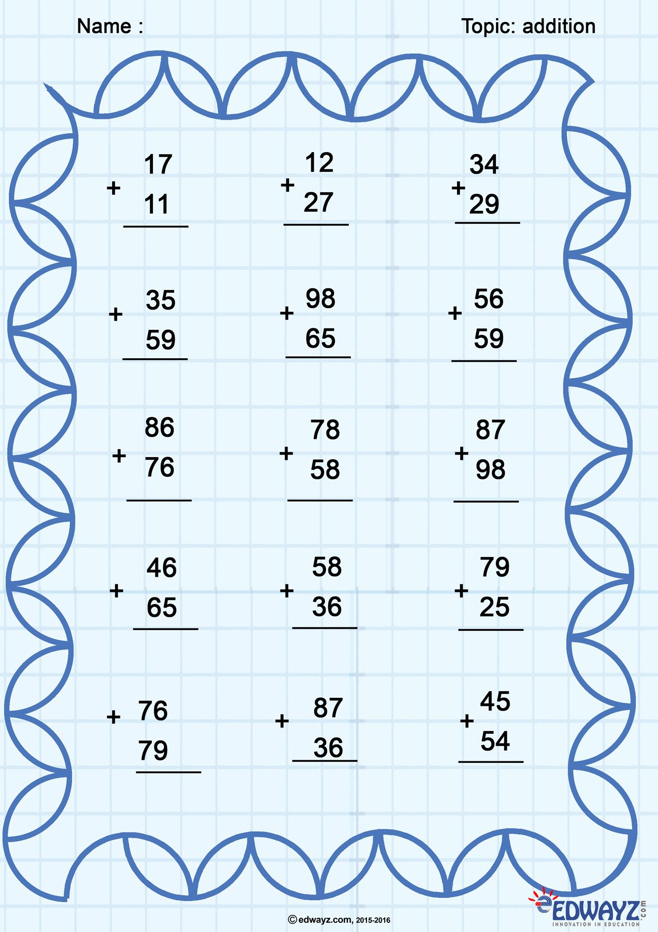 30 Maths Worksheet For Class 1