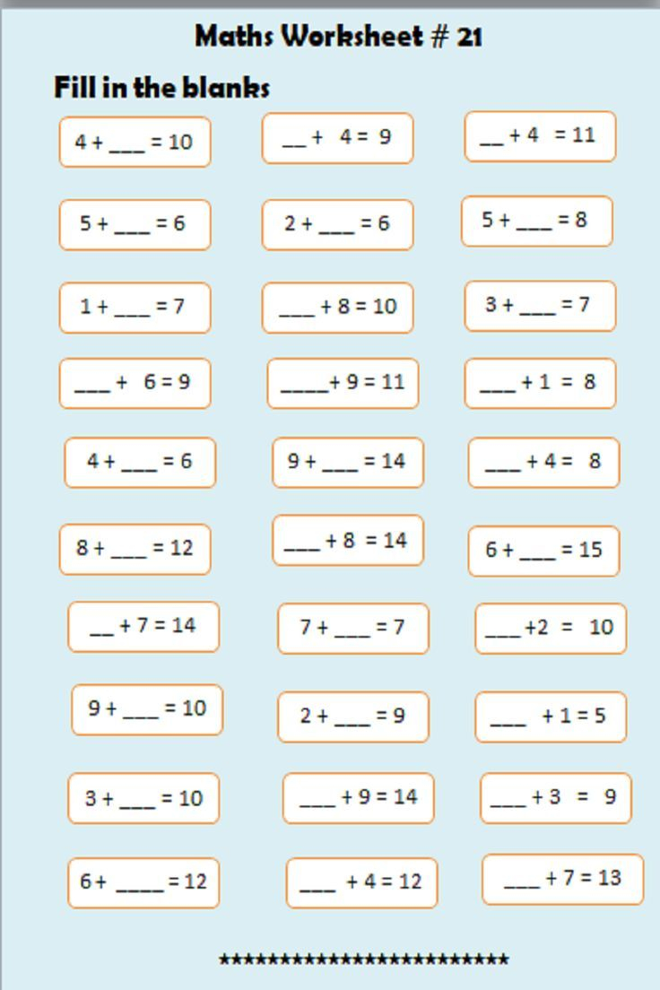 30 Maths Worksheet For Class 1