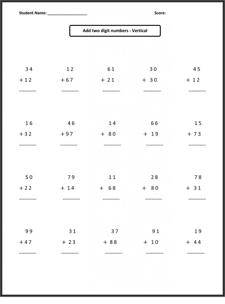 30 Maths Worksheet For Class 1