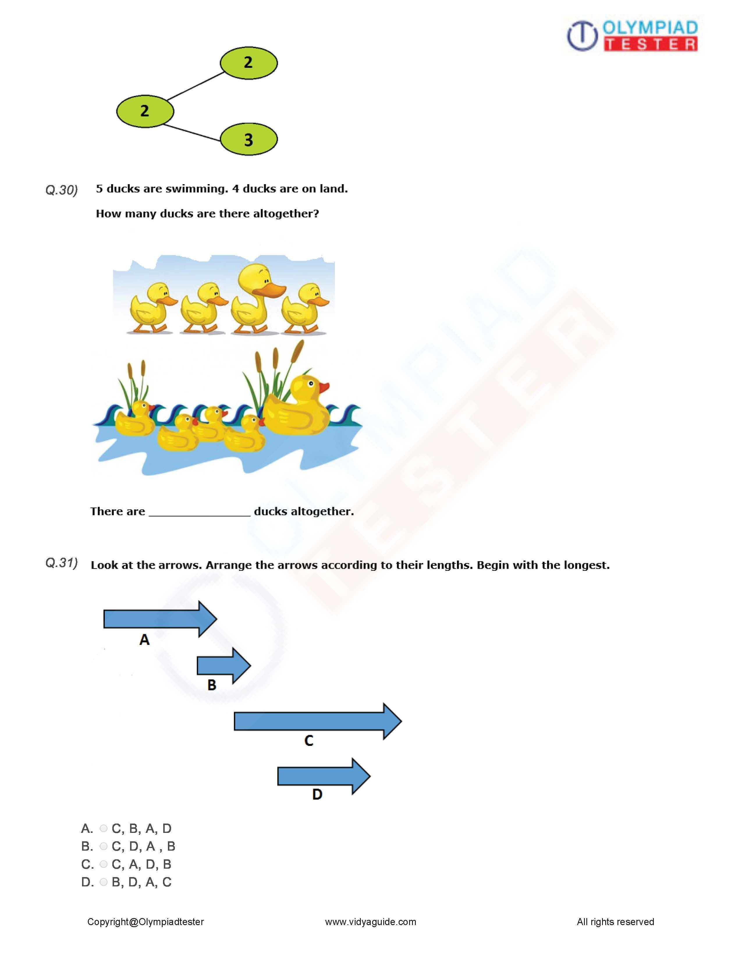 30 Maths Worksheet For Class 1